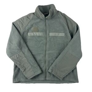 Military Jacket Mens Small Sage Green Cold Weather Polartec Fleece Full Zip RGBI